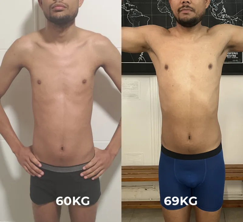 Oresty, antes y después, 1 año